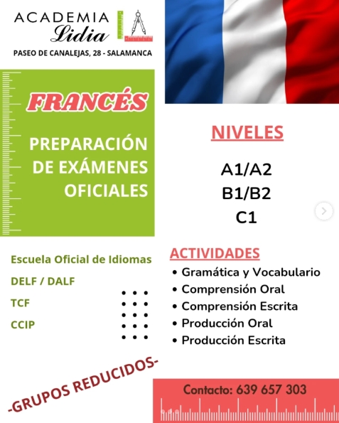 Clases francés exámenes oficiales Salamanca